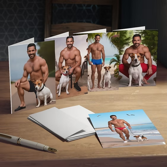 Greeting Card Set - Muscle , 5-Pack