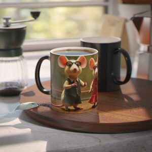 Whimsical Mouse Family Magic Mug — Cute Vintage Cartoon Tea Coffee Cup