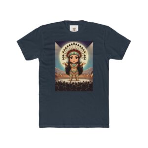 Native Princess Illustration Tee — Cute Tribal Headdress Graphic T-Shirt