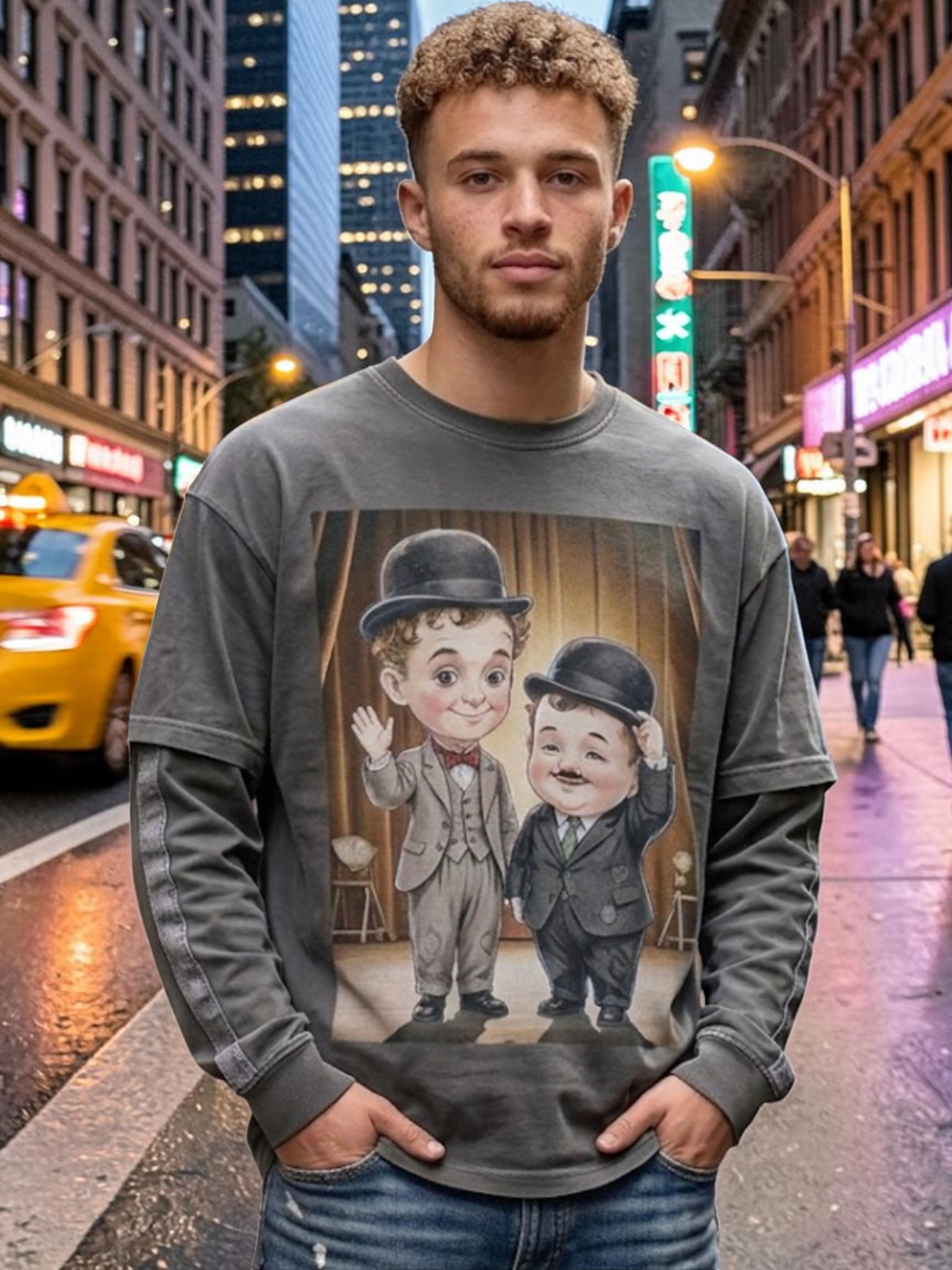 The Vaudeville Dreamers Faux-Layered Urban Tee