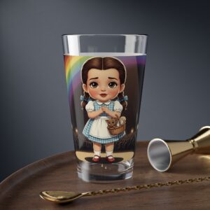 Dorothy Wizard of Oz 16oz Mixing Glass – Rainbow Movie Scene