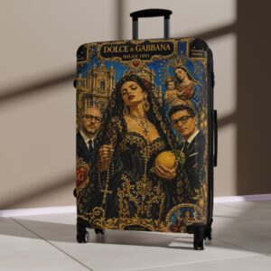 Baroque Travel Suitcase – Vintage Dolce & Gabbana Style Luggage