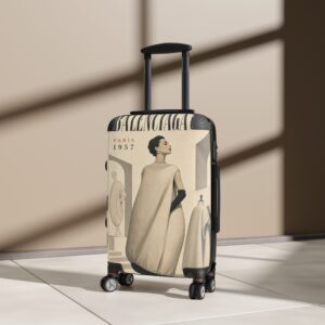 Vintage Fashion Travel Suitcase – 'Balenciaga Paris 1957' Retro Luggage