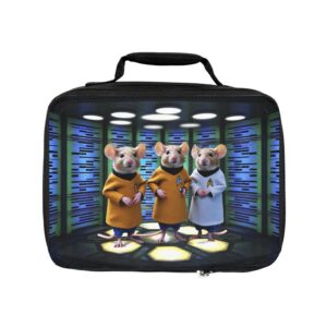 Space Mice Lunch Bag — Cute Sci‑Fi Rodent Crew Insulated Lunchbox