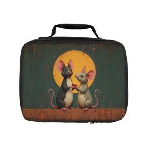 Cute Romantic Mice Lunch Bag — Valentine's Day Cute Animal Bento Bag