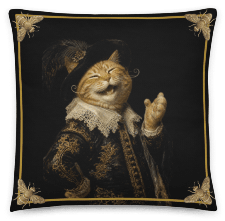 The Laughing Cavalier & the Gilded Bee Pillow