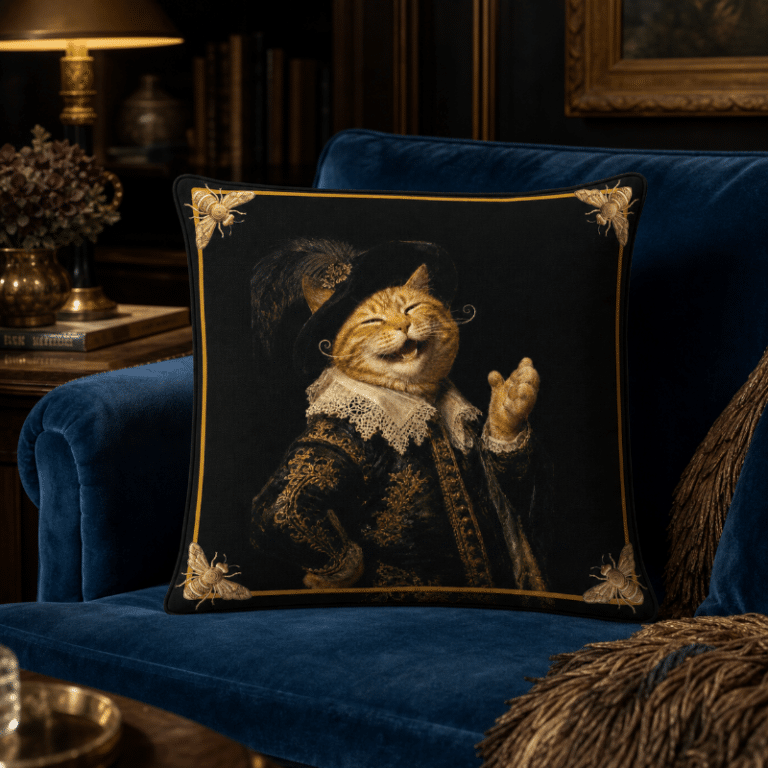 The Laughing Cavalier & the Gilded Bee Pillow