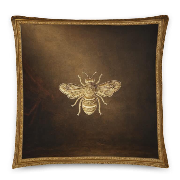 The Lady with the Ermine & the Gilded Bees Pillow
