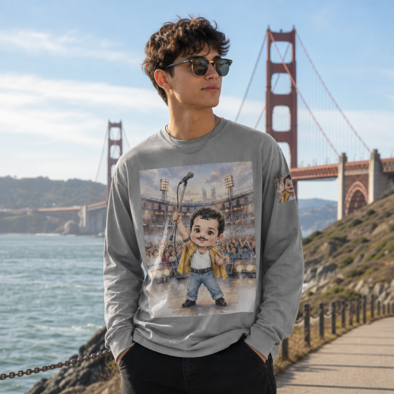 "Little Freddie: Live Aid Legend" Youth Long-Sleeve Tee