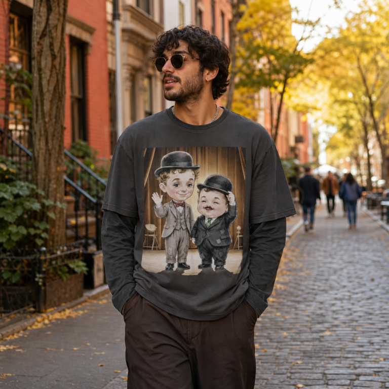"Vaudeville Legends" Unisex Layered Long-Sleeve Tee