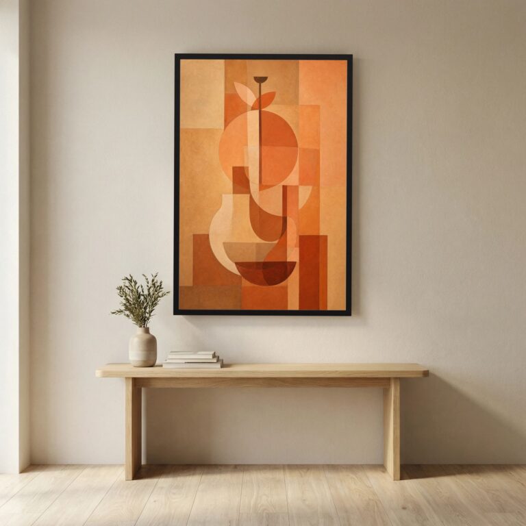 Vase Study in Terracotta and Late Light