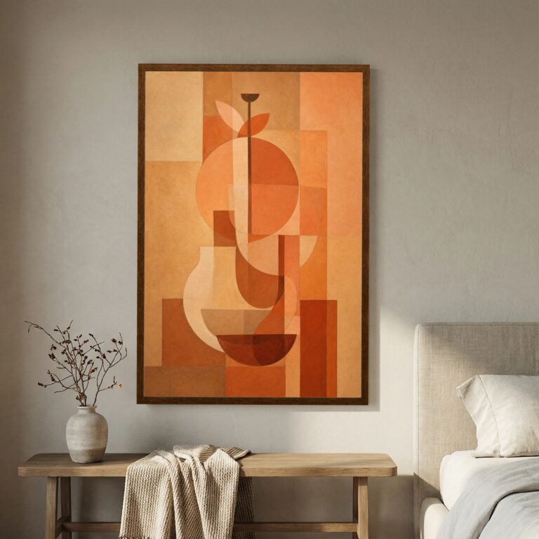 Vase Study in Terracotta and Late Light
