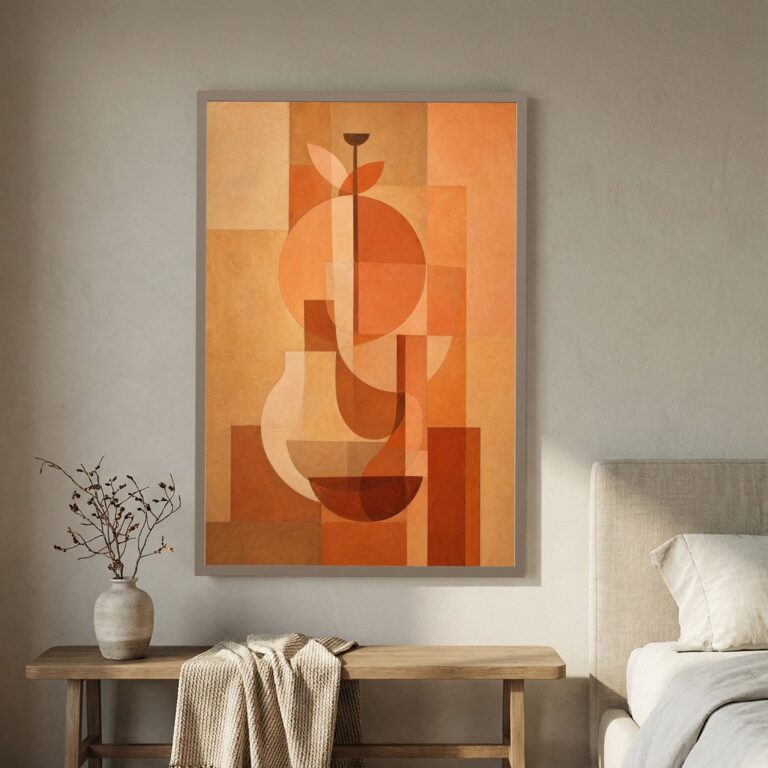 Vase Study in Terracotta and Late Light