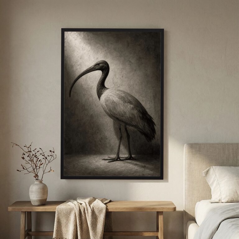 The Sacred Ibis in Museum Light (After the Ancients)