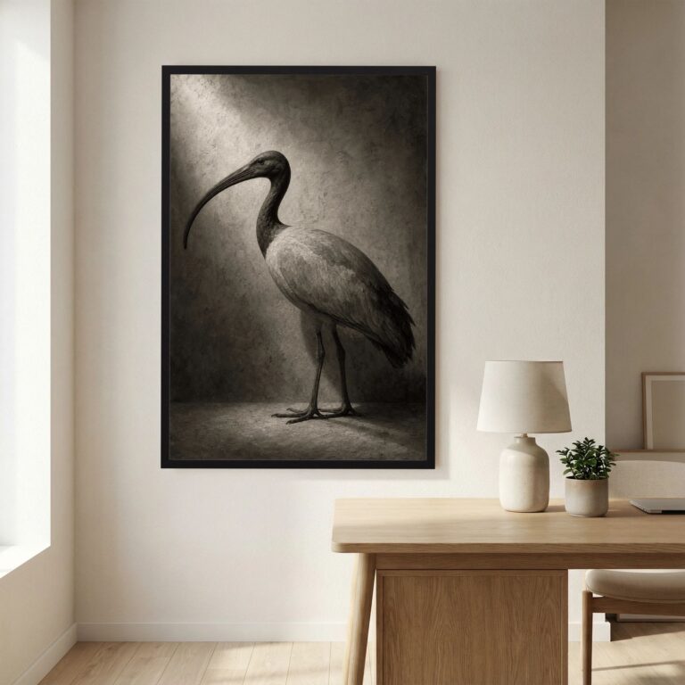The Sacred Ibis in Museum Light (After the Ancients)