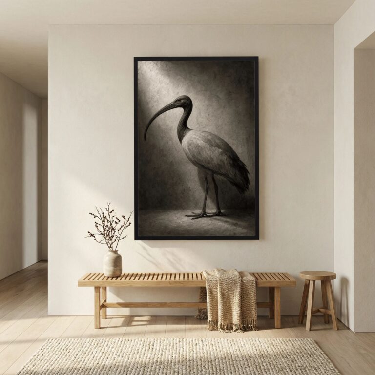 The Sacred Ibis in Museum Light (After the Ancients)