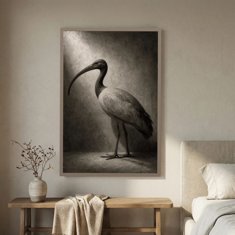 The Sacred Ibis in Museum Light (After the Ancients)