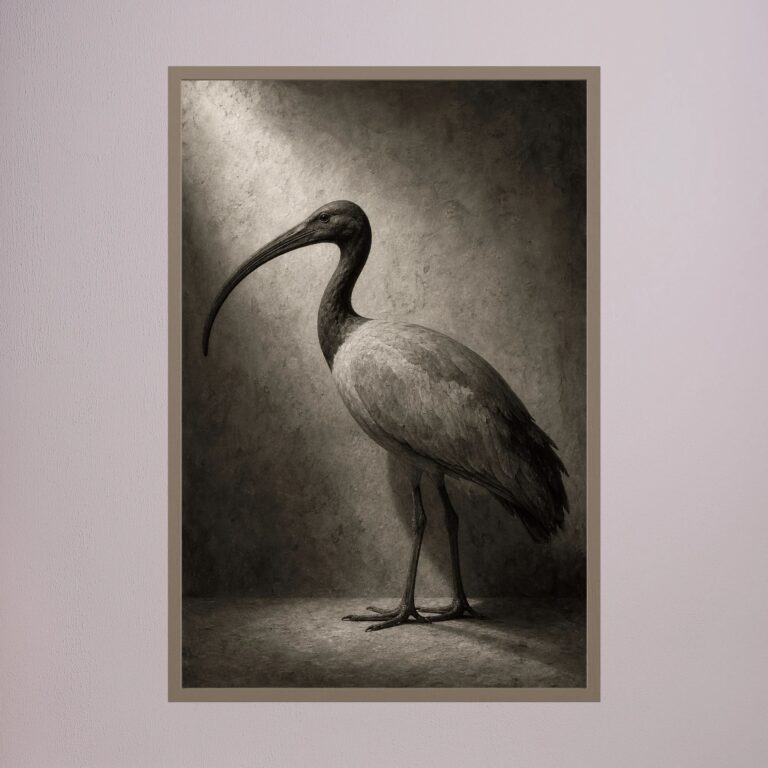 The Sacred Ibis in Museum Light (After the Ancients)