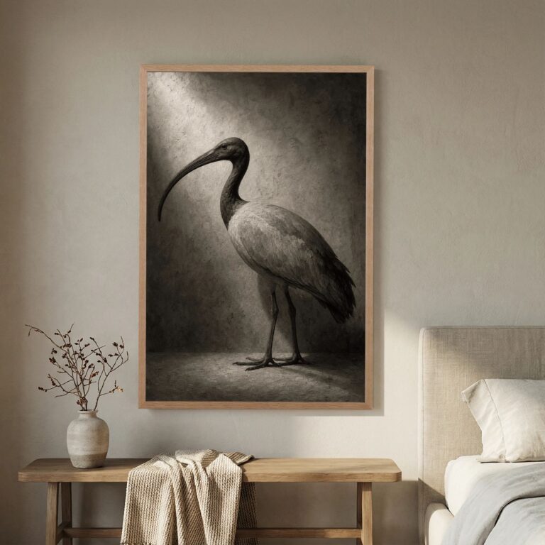 The Sacred Ibis in Museum Light (After the Ancients)