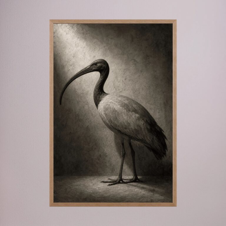 The Sacred Ibis in Museum Light (After the Ancients)