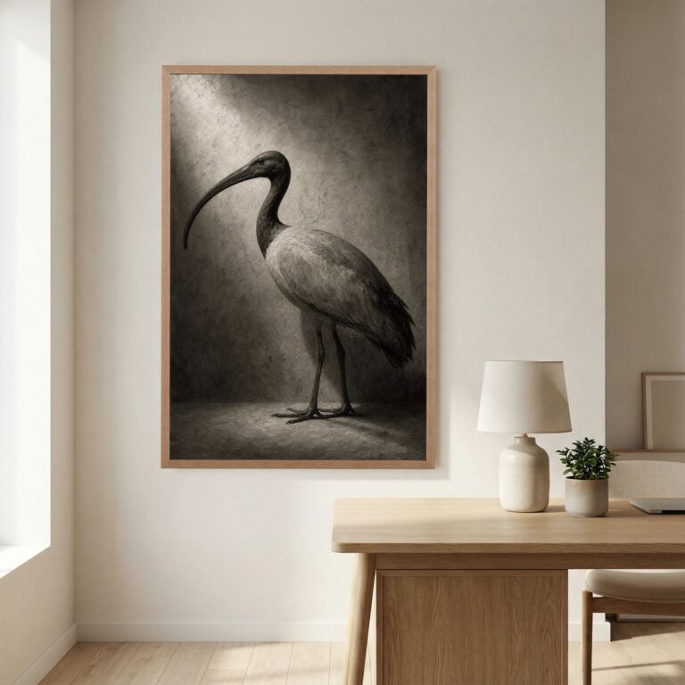 The Sacred Ibis in Museum Light (After the Ancients)