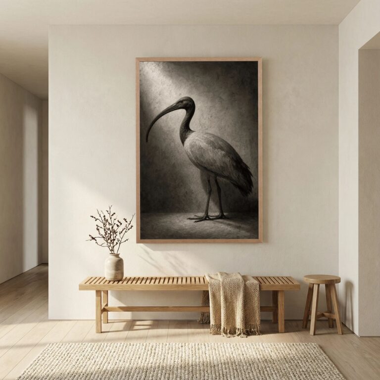 The Sacred Ibis in Museum Light (After the Ancients)