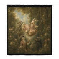 The Rococo Rabbit Swing Shower Curtain