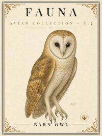 FAUNA No. 7 - Barn Owl Vintage Canvas