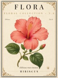 FLORA No. 8 - Hibiscus Vintage Canvas