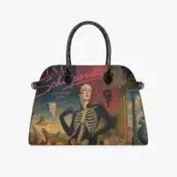 Surrealist Atelier Structured PU Leather Top Handle Bag
